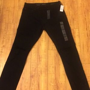 Pacsun Distressed black skinny jean